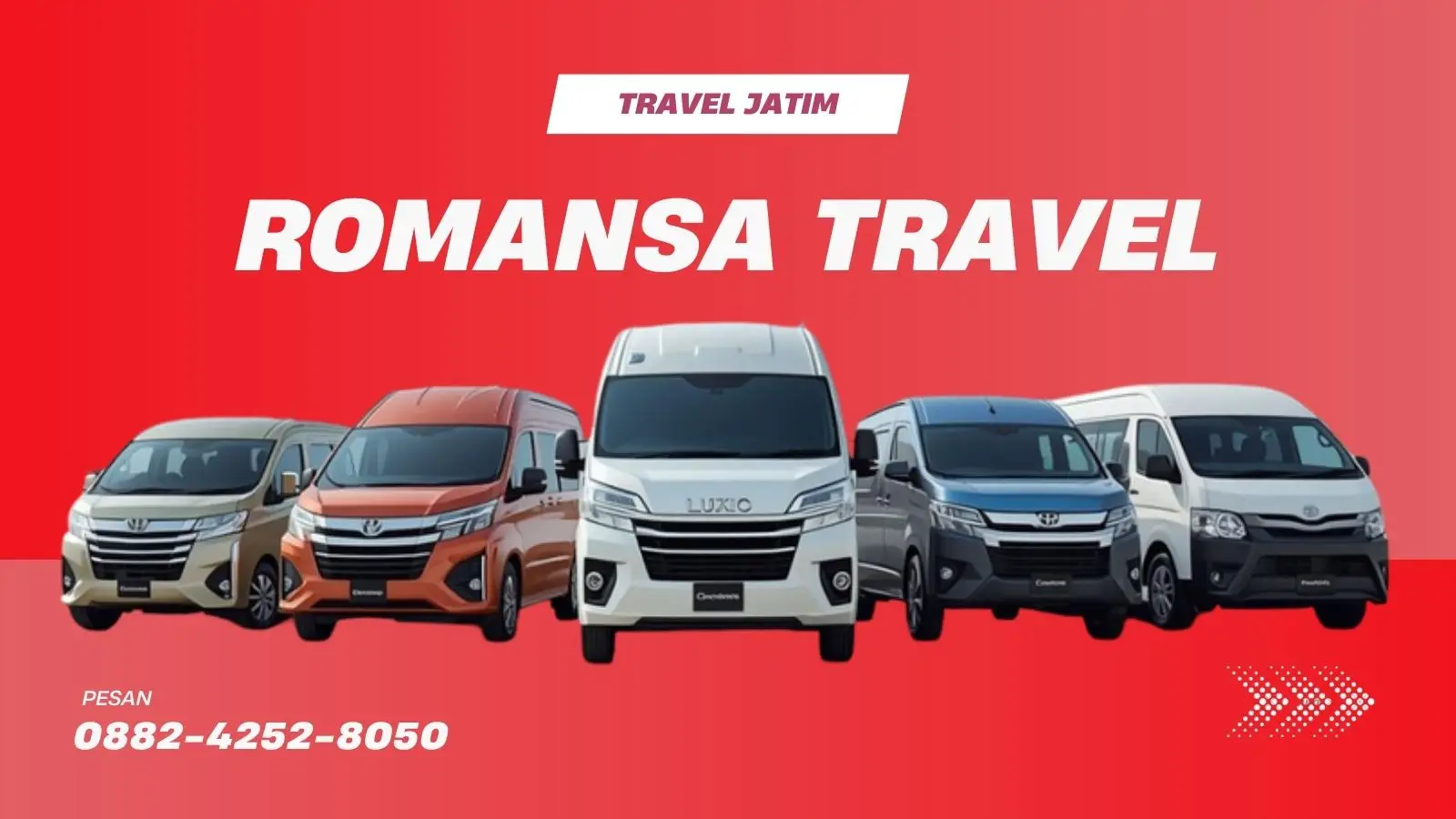 Travel bersama Romansa Travel - Rute Travel Rembang Bojonegoro Tuban Lamongan Surabaya Malang.